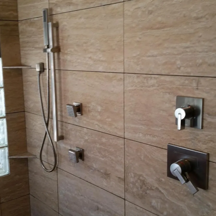 Shower fixture installation for Gas Line Repair in University of Virginia
